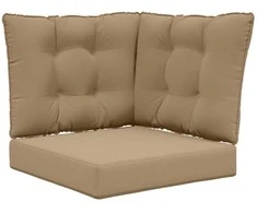 Lauko sofa pagalvėlė 3 pcs Taupe Poliesteris