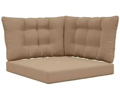 Lauko sofa pagalvėlė 3 pcs Taupe Poliesteris
