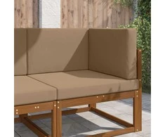 Lauko sofa pagalvėlė 3 pcs Taupe Poliesteris