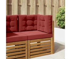 Lauko sofa pagalvėlė 3 pcs Vyno raudonumo Poliesteris