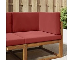 Lauko sofa pagalvėlė 3 pcs Vyno raudonumo Poliesteris
