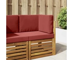 Lauko sofa pagalvėlė 3 pcs Vyno raudonumo Poliesteris