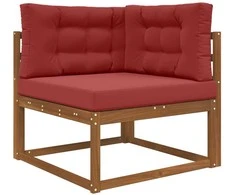 Lauko sofa pagalvėlė 3 pcs Vyno raudonumo Poliesteris