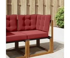 Lauko sofa pagalvėlė 3 pcs Vyno raudonumo Poliesteris