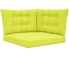 Lauko sofa pagalvėlė 3 pcs Žalia Poliesteris