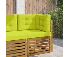 Lauko sofa pagalvėlė 3 pcs Žalia Poliesteris