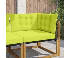Lauko sofa pagalvėlė 3 pcs Žalia Poliesteris