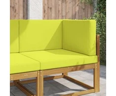 Lauko sofa pagalvėlė 3 pcs Žalia Poliesteris