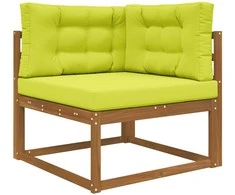 Lauko sofa pagalvėlė 3 pcs Žalia Poliesteris