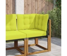 Lauko sofa pagalvėlė 3 pcs Žalia Poliesteris