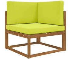 Lauko sofa pagalvėlė 3 pcs Žalia Poliesteris