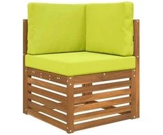 Lauko sofa pagalvėlė 3 pcs Žalia Poliesteris