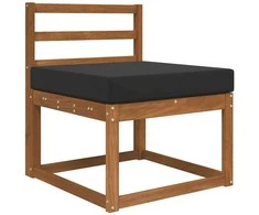 Lauko sofa pagalvėlė Juodas 60 x 60 x 8 cm Poliesteris