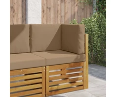 Lauko sofa pagalvėlė Poliesteris Taupe 60 x 60 cm