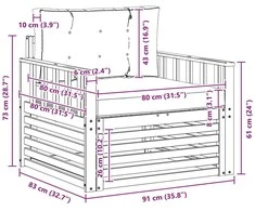 Lauko sofa Poliesteris Balta