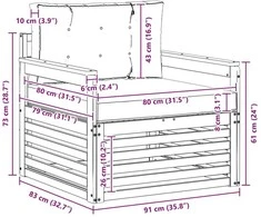 Lauko sofa Poliesteris Balta