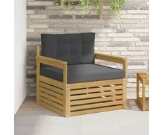Lauko sofa Poliesteris Balta ir antracito