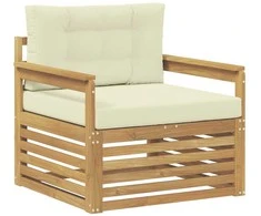 Lauko sofa Poliesteris Balta ir kreminė