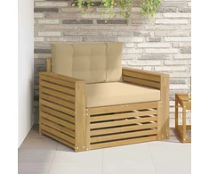 Lauko sofa Poliesteris Balta ir kreminė