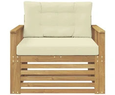 Lauko sofa Poliesteris Balta ir kreminė