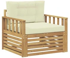 Lauko sofa Poliesteris Balta ir kreminė