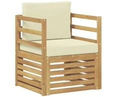 Lauko sofa Poliesteris Balta ir kreminė