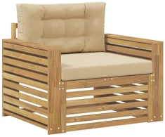 Lauko sofa Poliesteris Balta ir kreminė