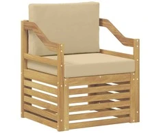 Lauko sofa Poliesteris Balta ir smėlio