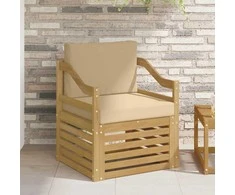 Lauko sofa Poliesteris Balta ir smėlio
