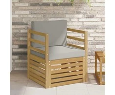 Lauko sofa Poliesteris Balta ir šviesiai pilka