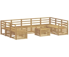 Lauko sofos komplektas 10 pcs Balta 59 x 59 x 37 cm