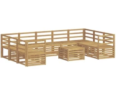 Lauko sofos komplektas 10 pcs Balta 59 x 59 x 37 cm