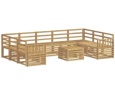 Lauko sofos komplektas 10 pcs Balta 59 x 59 x 37 cm