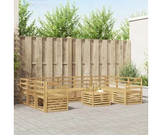 Lauko sofos komplektas 10 pcs Balta 59 x 59 x 37 cm