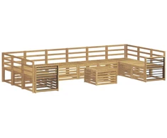 Lauko sofos komplektas 11 pcs Balta 59 x 59 x 37 cm