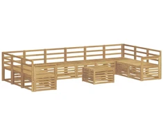 Lauko sofos komplektas 11 pcs Balta 59 x 59 x 37 cm