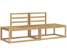Lauko sofos komplektas 2 pcs Balta 182,5 x 63 x 73 cm