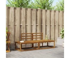 Lauko sofos komplektas 2 pcs Natūrali 182,5 x 63 x 73 cm