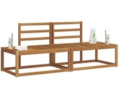 Lauko sofos komplektas 2 pcs Natūrali 182,5 x 63 x 73 cm