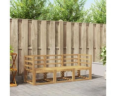 Lauko sofos komplektas 3 pcs Balta 185,5 x 63 x 73 cm