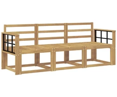 Lauko sofos komplektas 3 pcs Balta 189,5 x 63 x 73 cm