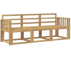 Lauko sofos komplektas 3 pcs Balta 189,5 x 63 x 73 cm