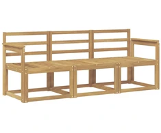 Lauko sofos komplektas 3 pcs Balta 189,5 x 63 x 73 cm