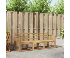 Lauko sofos komplektas 3 pcs Balta 189,5 x 63 x 73 cm