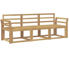 Lauko sofos komplektas 3 pcs Balta 194 x 63 x 73 cm