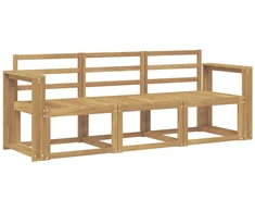 Lauko sofos komplektas 3 pcs Balta 197,5 x 63 x 73 cm