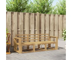 Lauko sofos komplektas 3 pcs Balta 197,5 x 63 x 73 cm