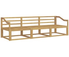 Lauko sofos komplektas 3 pcs Balta 245,5 x 83 x 73 cm