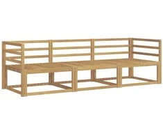 Lauko sofos komplektas 3 pcs Balta 245,5 x 83 x 73 cm