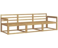 Lauko sofos komplektas 3 pcs Balta 249,5 x 83 x 73 cm